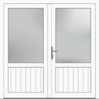 Kunststoff Nebeneingangstür "NICOLE" 74 mm 2-flügelig symm