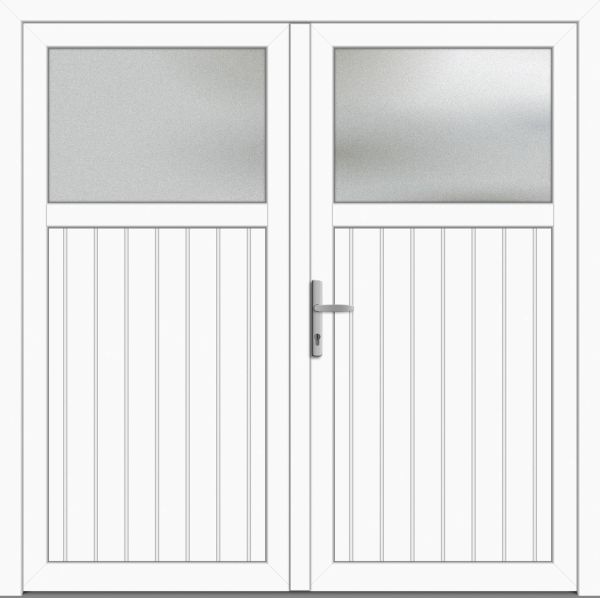 Kunststoff Nebeneingangstür "MELINA 1/3" 60mm 2-flügelig Doppeltür symmetrisch