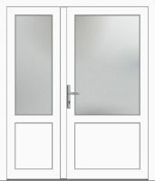 Kunststoff Nebeneingangstür "CELINE-Q" 71 mm 2-flügelig asymm