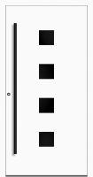 Aluminium Haustür "ANTOINETTE" 90 mm RC2 BLACKLINE