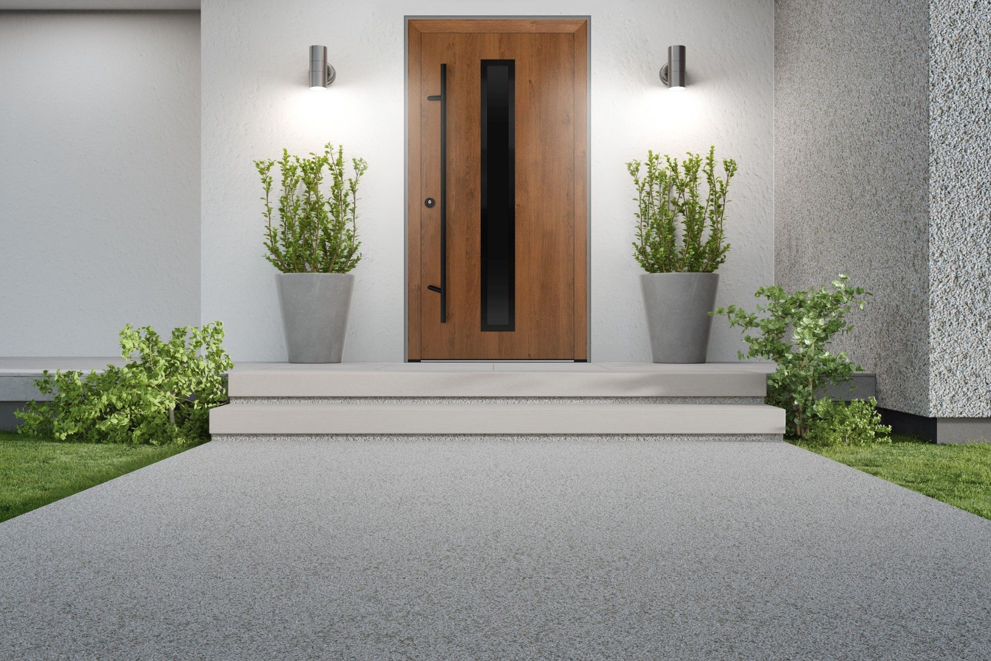 Wegstufen Lampen Strahler Aluminium Tür Aurora