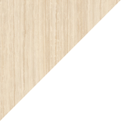 Travertino Classico (Stein außen) / Verkehrsweiß (RAL 9016 innen)