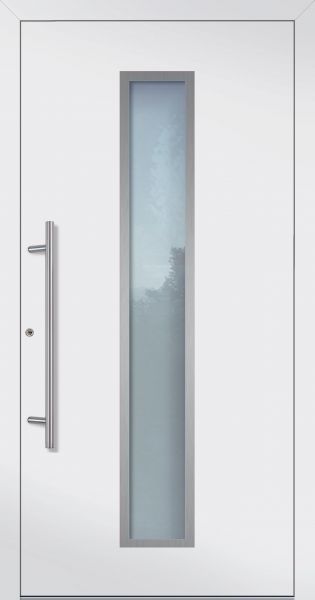 Außenansicht Aluminium Haustür innen öffnend DIN links Weiß
