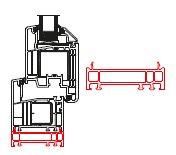 Rahmenverbreiterung für PVC- und ALU-PVC-Türen der Stärke 74 mm (20 x 74 mm) (Flexible Türmontage)