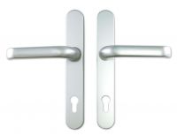 Edelstahl Drücker-Drücker Garnitur (Silber)