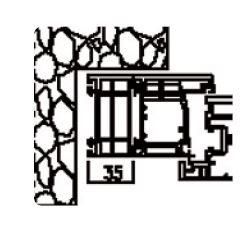 Rahmenverbreiterung für Türen der Stärke 60mm (35 x 60mm) (Flexible Türmontage)