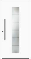 Außensicht Aluminium Haustür mit Glas Weiß