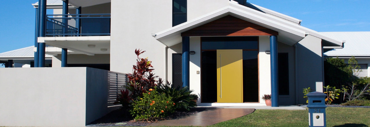 Schüco Haustür gelb