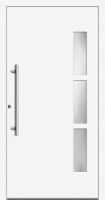 Außenansicht Kunststoff-Aluminium Haustür Weiß