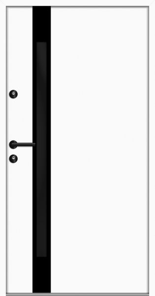 Aluminium-Stahl Nebeneingangstür &quot;SABRINA&quot; 68 mm BLACKLINE