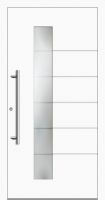 Außenansicht Aluminium Haustür innen öffnend DIN links Weiß