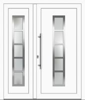 Kunststoff Haustür "LOTTE" 71 mm Doppeltür asymm