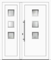 Kunststoff Haustür "FRIDA" 71 mm Doppeltür asymm