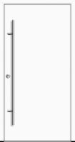 Außenansicht Aluminium Haustür ohne Glas Weiß