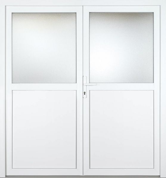 Kunststoff Nebeneingangstür "CAILIN 1/2" 70mm 2-flügelig Doppeltür symmetrisch