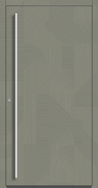 Außenansicht Aluminium-Keramik-Tür Ginza Midori innen öffnend DIN links