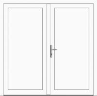 Kunststoff Nebeneingangstür "DIANA-Q" 71 mm 2-flügelig symm