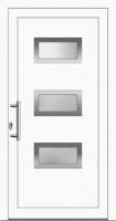 Außenansicht Haustür innen öffnend DIN links Weiß
