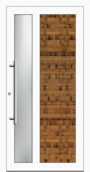 Aluminium-Holz Haustür "OCTAVIA-W" 79 mm Weinfassholz