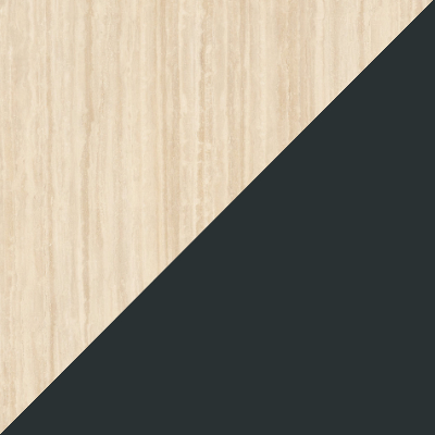 Travertino Classico (Stein außen) / Anthrazitgrau (RAL 7016 innen)