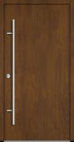 Außenansicht Aluminium Haustür ohne Glas Golden Oak
