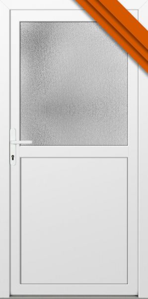 AKTIONS-Nebeneingangstür "PAULA" 60mm (102cm(B),200cm(H), Weiß beidseitig, DIN rechts innen, PVC)