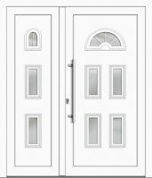 Kunststoff Landhaustür "LILO" 71 mm Doppeltür asymm