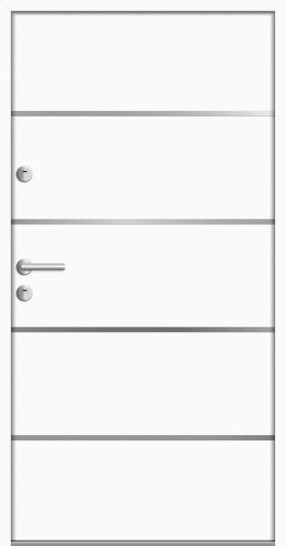 Aluminium-Stahl Nebeneingangstür "ARANJA" 68 mm