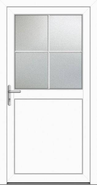Kunststoff Nebeneingangstür "PAULA-J" 60 mm 4 Sprossenfelder