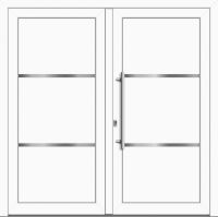 Kunststoff Haustür "JUSTINE" 71 mm Doppeltür symm