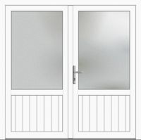 Kunststoff Nebeneingangstür "NICOLE" 60 mm 2-flügelig symm