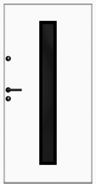 Aluminium-Stahl Nebeneingangstür "AURORA" 68 mm BLACKLINE