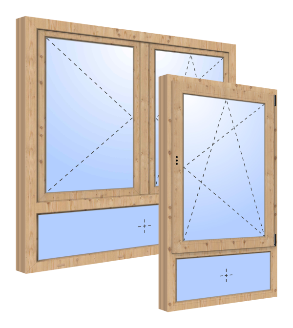 Fenster mit Unterlicht