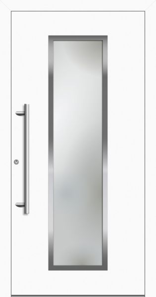 Aluminium Haustür "JULE" 79 mm RC2 Edelstahl flügelüberdeckend