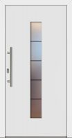 Außenansicht Kunststoff-Aluminium Haustür mit Glas Weiß