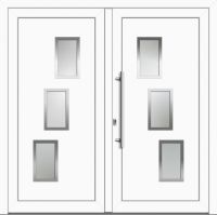 Kunststoff Haustür "BIANCA" 71 mm Doppeltür symm