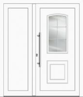 Kunststoff Landhaustür "MATEA" 71 mm Doppeltür asymm