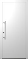Außenansicht Aluminium Haustür ohne Glas Weiß