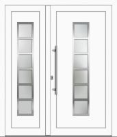 Kunststoff Haustür "MILENA" 71 mm Doppeltür asymm