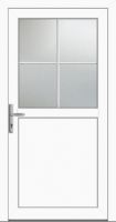 Kunststoff Nebeneingangstür "PAULA-M" 74 mm 4 Sprossenfelder