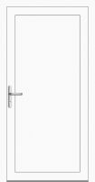 Außenansicht Aluminium Nebeneingangstür innen öffnend DIN links Weiß