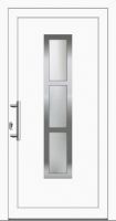 Außenansicht Haustür innen öffnend DIN links Weiß
