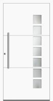 Außenansicht Aluminium Haustür mit Glas Weiß