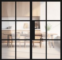 Aluminium-Glas Lofttür "MALTE" Drehtür 2-flügelig