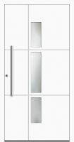 Außensicht Aluminium Haustür mit Glas Weiß