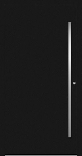 AKTION Aluminium Haustür "VALERIA" 90 mm RC2 Tiefschwarz mit Motorschloss