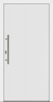 Außenansicht Kunststoff-Aluminium Haustür ohne Glas Weiß