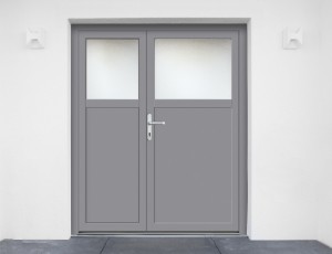 Kunststoff-Aluminium Nebeneingangstür