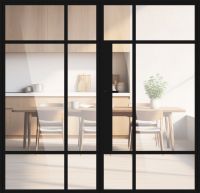 Aluminium-Glas Lofttür "DIEGO" Drehtür 2-flügelig