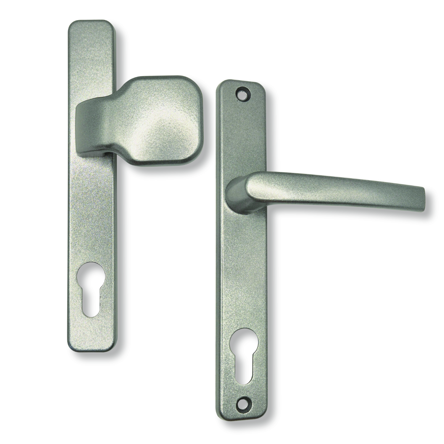 Knauf Druecker Graualuminium Silber Langschild